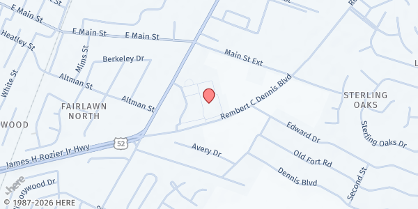 Map showing Pointe North Church at 110 Bilo Dr., Moncks Corner, SC