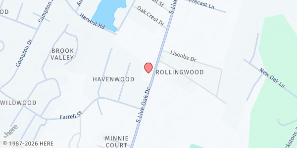 Map showing Power in the Word at 2819 S Live Oak Drive, Moncks Corner, SC