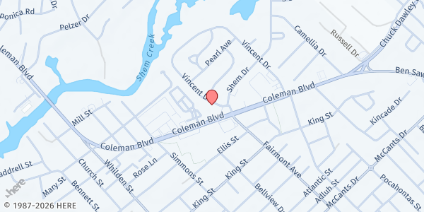 Map showing Hibben United Methodist Church Little Free Pantry at 690 Coleman Blvd., Mount Pleasant, SC