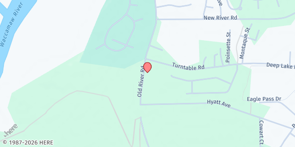 Map showing Greater Gordon Chapel A.M.E. Church at 4581 Old River Rd, Murrells Inlet, SC