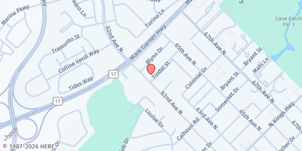 Map showing Christian Mission Outreach - Myrtle Beach at 900 62nd Ave. N., Myrtle Beach, SC