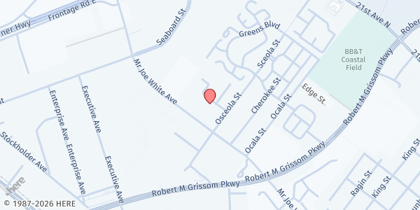 Map showing New Directions of Horry County at 1005 Osceola St, Myrtle Beach, SC
