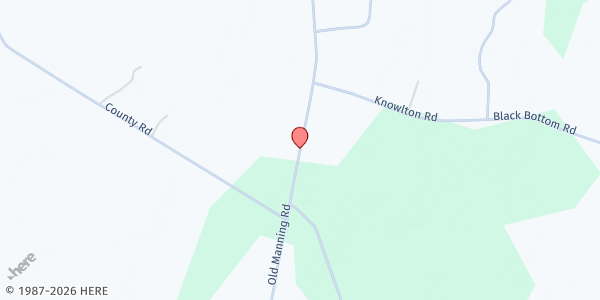 Map showing Howard Chapel AME Church at 6338 Old Manning Rd., New Zion, SC