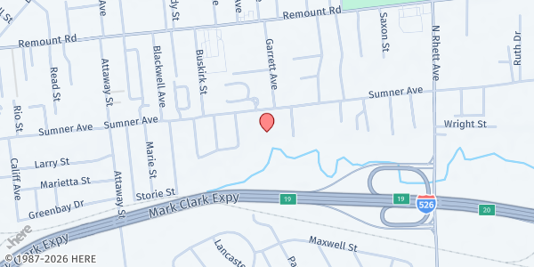 Map showing Christ Temple North Charleston at 1309 Sumner Ave., North Charleston, SC