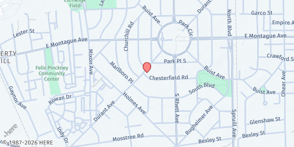 Map showing El Shaddai Missionary Baptist at 4708 Durant Ave., North Charleston, SC