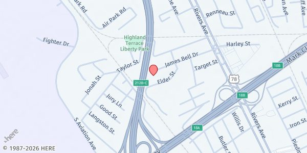 Map showing Enoch Chapel & Methodist Church at 2355 James Bell Dr., North Charleston, SC