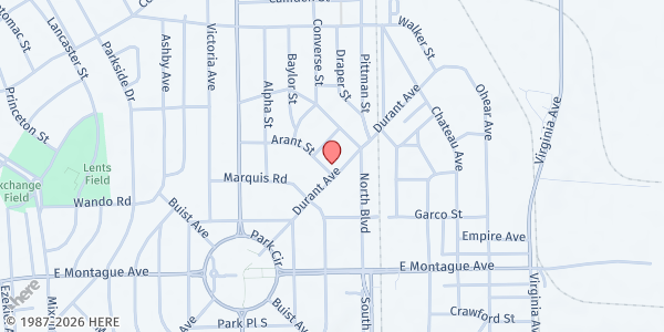 Map showing Gethsemane Cathedral of Praise at 4937 Durant Ave., North Charleston, SC