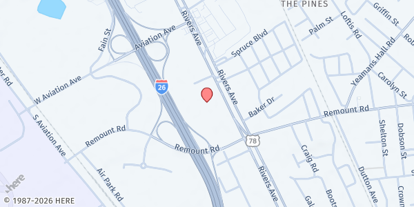 Map showing Healing Ministries Outreach - North Charleston at 5841 Rivers Ave., North Charleston, SC