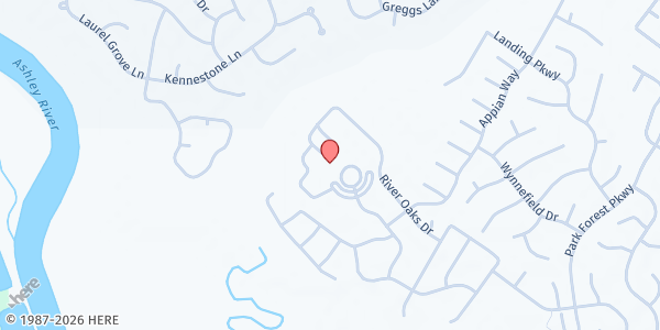 Map showing Lowcountry CARES ENES at 8640 River Oaks Dr, North Charleston, SC