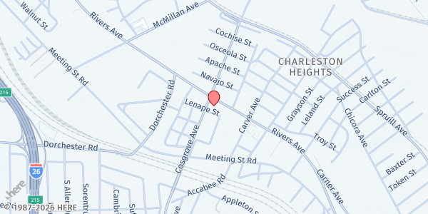 Map showing Neighbors Together at 2105 Cosgrove Ave, North Charleston, SC