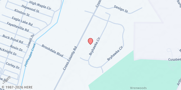 Map showing North Palm Community Church - Food Pantry at 7167 Bryhawke Cir., North Charleston, SC