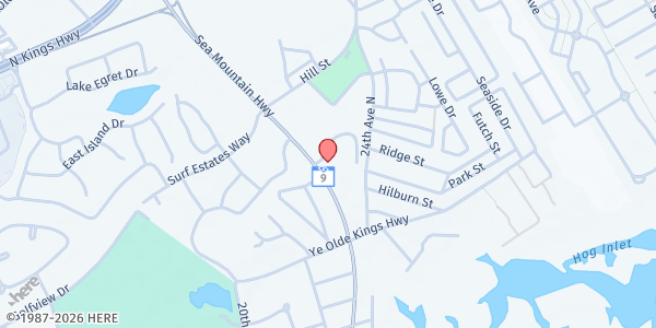 Map showing St. John Center at 1048 Sea Mountain Hwy, North Myrtle Beach, SC