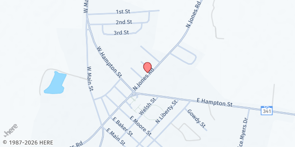 Map showing Restoration & Deliverence at 409 North Jones Street, Olanta, SC