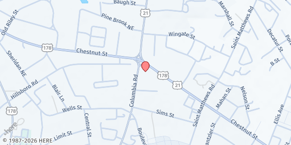 Map showing St. Andrews UMC - Shepherd Ministry at 1980 Columbia Road, Orangeburg, SC