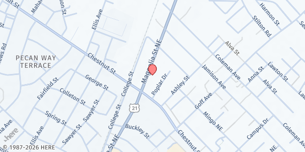 Map showing Victory Deliverance Center at 2256 Magnolia Avenue, Orangeburg, SC