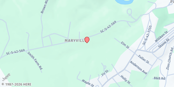 Map showing SC Hunters for the Hungry (TEFAP Provider) at 980 Sunny Acres Road, Pacolet, SC