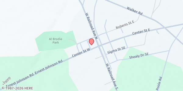 Map showing Perry Baptist Church at 118 Milhouse St., Perry, SC