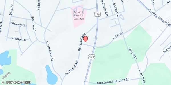 Map showing Gleaning House at 319 C David Stone Rd, Pickens, SC