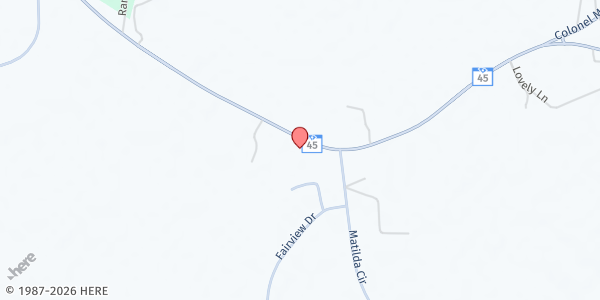 Map showing Redeemer R.E. Church at 2173 SC-45, Pineville, SC