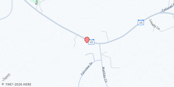 Map showing Redeemer R.E. Church at 2173 Hwy. 45, Pineville, SC