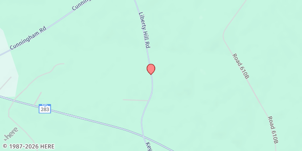 Map showing Mt Moriah Church at 2946 Key Rd., Plum Branch, SC