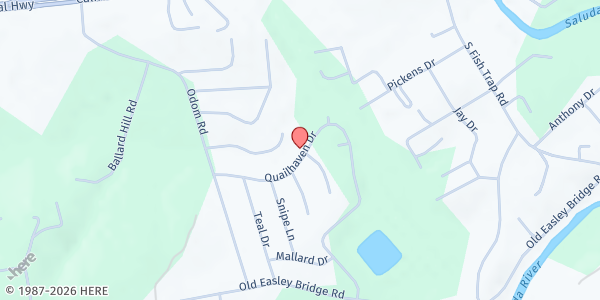 Map showing New Life Four Square at 4044C Hwy. 123, Quail Haven, SC