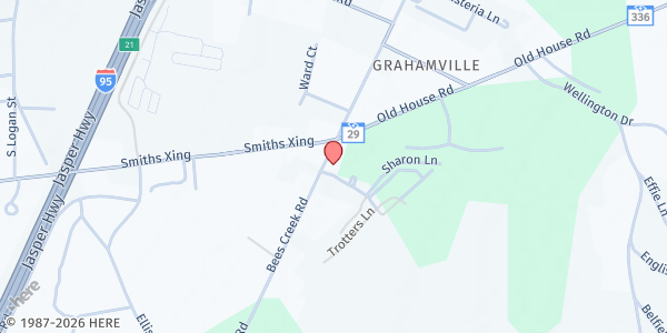 Map showing Margaret F. Curtis Food Pantry at 2676 Bees Creek Rd, Ridgeland, SC