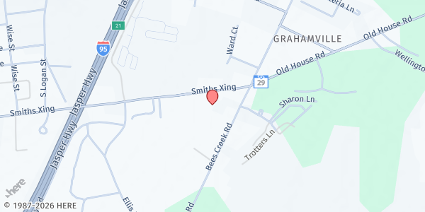 Map showing St. Stephen UM Outreach at 3524 Smiths Xing, Ridgeland, SC