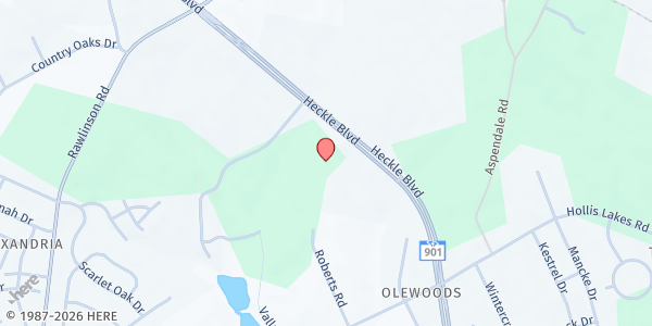 Map showing Cornerstone United Methodist Church at 2697 Heckle Blvd., Rock Hill, SC