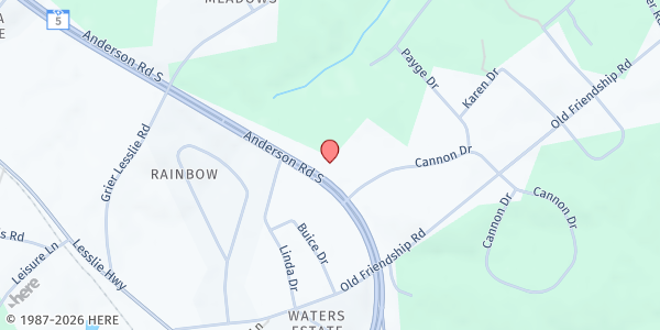 Map showing Lakeshore Food Pantry at 2203 S. Anderson Rd., Rock Hill, SC