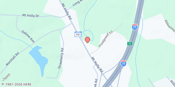 Map showing Love N Cherish Family Center at 2199 Mt. Holly Rd., Rock Hill, SC