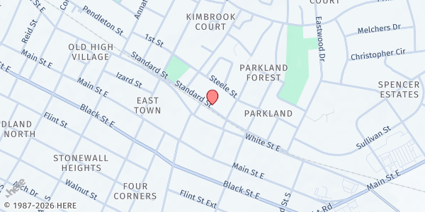 Map showing York Country Council on Aging at 917 Standard St., Rock Hill, SC