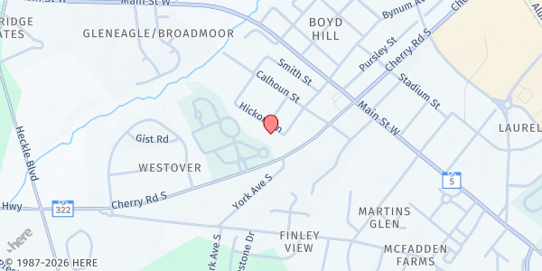 Map showing Rural Mission, Inc. at 546 S. Cherry Rd., Rockland, SC