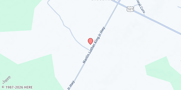 Map showing Wheels of Grace Distribution Site at 4202 Martin Luther King Jr. Dr., Salters, SC