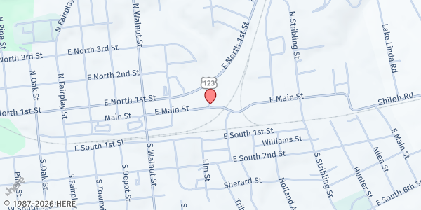 Map showing Our Daily Bread at 106 Jordan ST, Seneca, SC