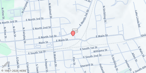 Map showing Our Daily Rest at 525 E. Main St., Seneca, SC