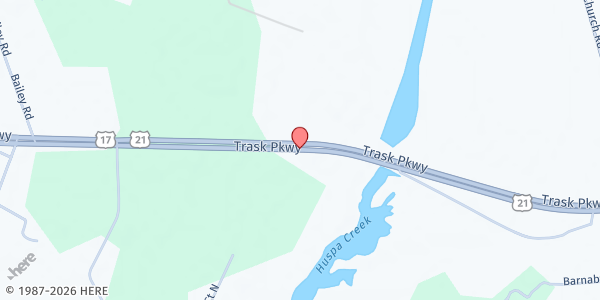 Map showing Canaan Missionary Baptist Church at 908 Trask Pkwy., Sheldon, SC