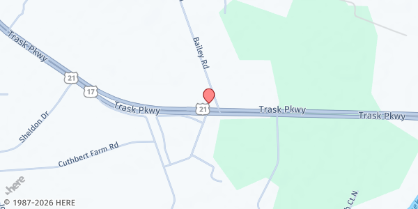 Map showing Canaan Missionary Baptist at 908 Trask Pkwy, Sheldon, SC