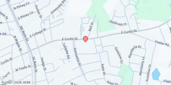 Map showing First Presbyterian Church at 510 E Curtis ST, Simpsonville, SC