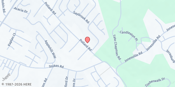 Map showing Greater New Hope Baptist Church at 403 Pollard Rd., Simpsonville, SC