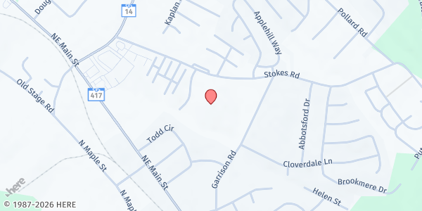 Map showing Iglesia Tabernaculo Del Sembrador at 130 Stokes Rd., Simpsonville, SC