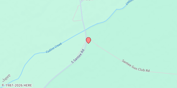 Map showing South Santee Community Center at 710 S. Santee Rd., South Santee, SC