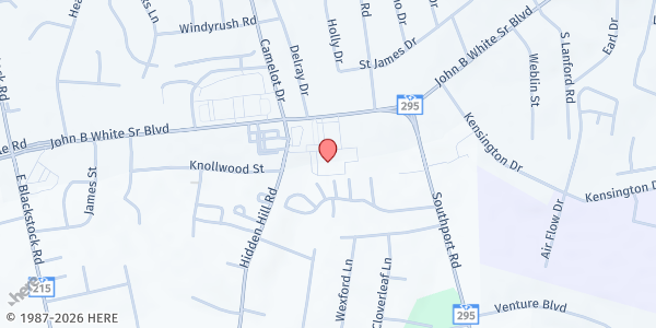 Map showing Salvation Army - Spartanburg at 1529 John B White Sr Blvd., Spartanburg, SC