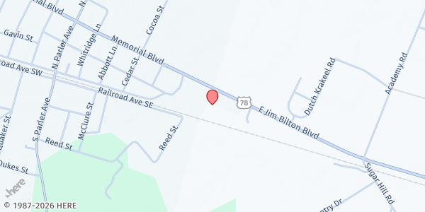 Map showing David SoJourner Center - Dorchester Seniors St. George at 5361 East Jim Bilton Blvd, St George, SC