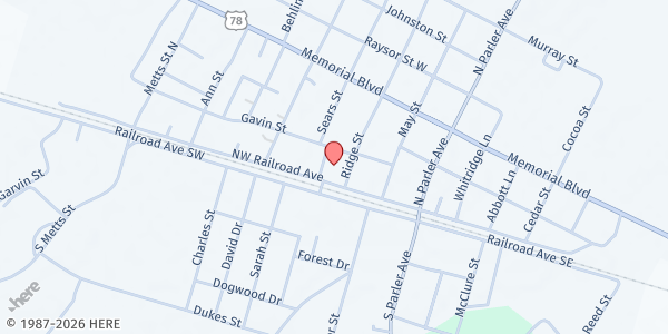 Map showing Upper Dorchester Community Ministries at 101 Ridge St., St. George, SC