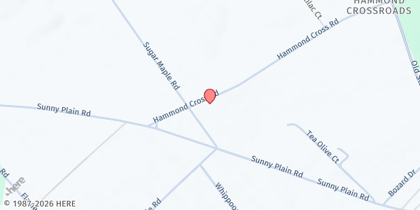 Map showing Gethsemane Baptist Church at 655 Hammonds Cross Rd., St. Matthews, SC