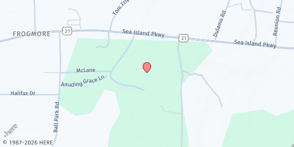 Map showing New Life Deliverance Temple at 112 HalifaxRd, StHelena, SC