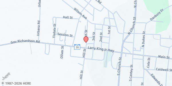 Map showing St. Marys Catholic Church at 1154 4th Street, Summerton, SC