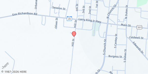Map showing St. Marys Catholic Church at 1154 4th Street, Summerton, SC