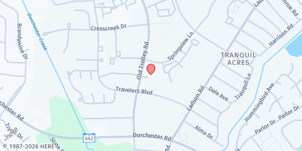 Map showing Christ Temple of Summerville Food Bank at 1815 Old Trolley, Summerville, SC